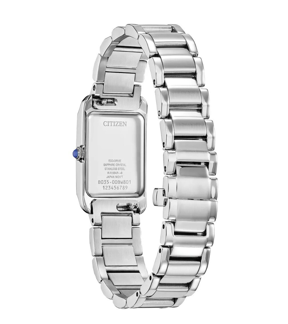 Citizen L EW5620-55A Rectangle Roman Numeral White Analog Ladies