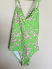NWT lilly pulitzer girls swimsuit coral Me crazy