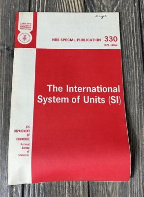 Vintage 1972 The International System Of Units US Department Of Commerce NBS 