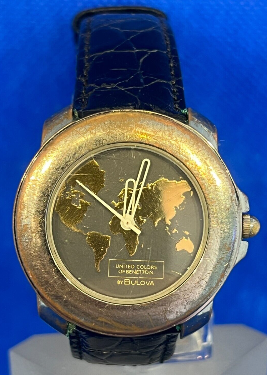 Vintage Ancienne Montre UNITED COLORS OF BENETTON BY BULOVA Quartz Watch UHR