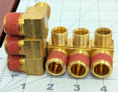 (6) VS269AB-8-8 Parker Air Brake D.O.T. Fittings Missing Compression Nuts [OF38]