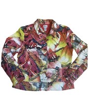 NEW CHICO S Woman s Long Sleeve Printed Jacket Coat sz 1