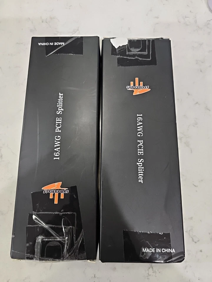 Lot Of 2 SYBECHATF 16AWG GPU VGA 8 Pin PCIE Splitter to Dual 8 Pin(6+2) Adapter - Image 2 of 4