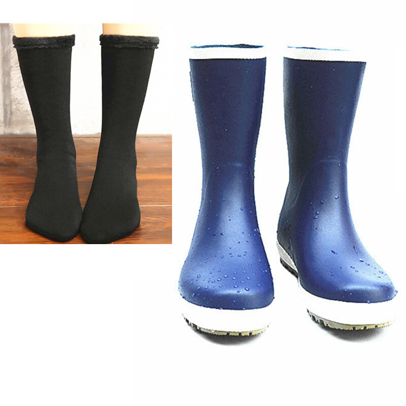 Womens Mens Rain Boots Wide Calf Rubber Boot Women Men Comfort Slip Wet