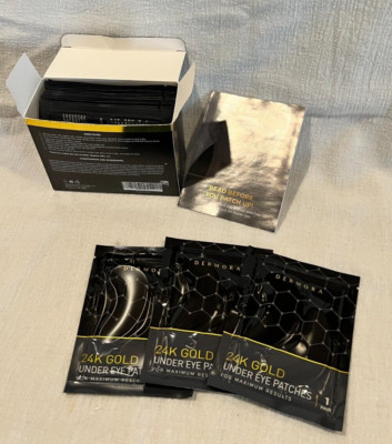 Golden-Glow Under Eye Patches Dermora   20 Pairs For Men & Women