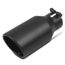 2.5 Inlet 4 Outlet 9 Long Exhaust Tip Black Powder Coated Stainless Steel 2.5 Inlet 4 Outlet 9 Long Exhaust Tip Black Powder Coated Stainless Steel