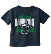 Funny Bigfoot Hide and Seek Champion Joke Toddler Boy Girl Youth T Shirt Tee