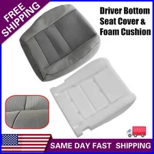 Driver Bottom Cloth Seat Cover Gray With Foam Pad For 2003-2007 Ford F250 F350