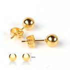 Solid Pair Ball Round Ear Studs Earrings Piercing 3-8mm Women Lady Men