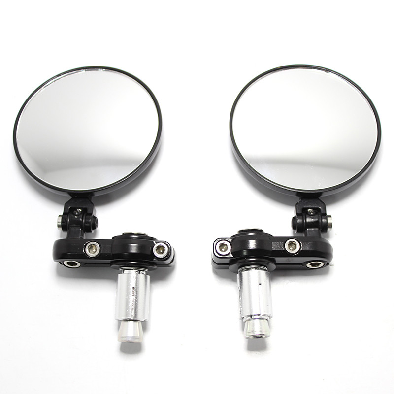 Motor Handle Bar End Rearview Side Mirrors Fit For Honda Yamaha