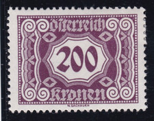 Austria 1922 Postage Due 200k mint hung SG D534 VGC