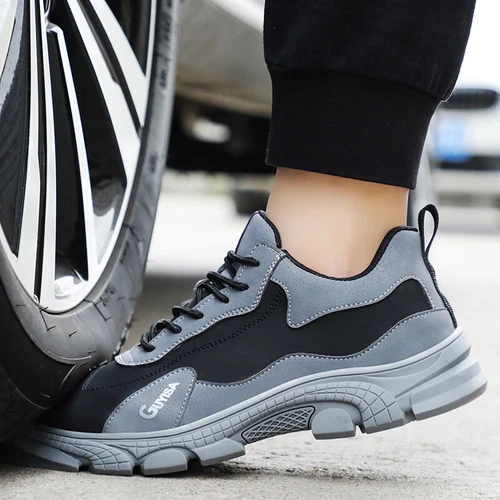 Men's Safety Shoes Steel Toe Cap Breathable Non-slip Indestructible Boots Hiking - Picture 2 of 16