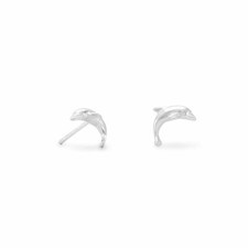 Sterling Silver Small Dolphin Earrings
