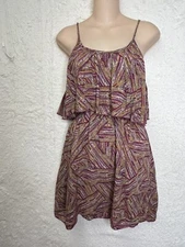 Zinga layered cami purple summer dress womens size medium