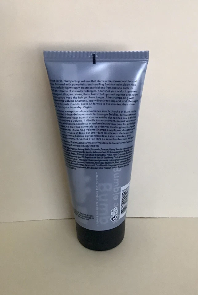 Утолщающая пухлая маска Bumble and Bumble Bb 6,7 унции объемная обработка новая - Изображение 2 из 2