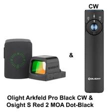 Olight Osight S 2 MOA Dot & 32 MOA Circle & Arkfeld Pro Black CW Flashlight