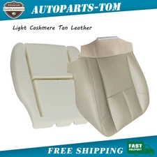 For GMC Yukon XL 1500 2007-2014 Tan Driver Bottom Seat Cover With Foam Cushion