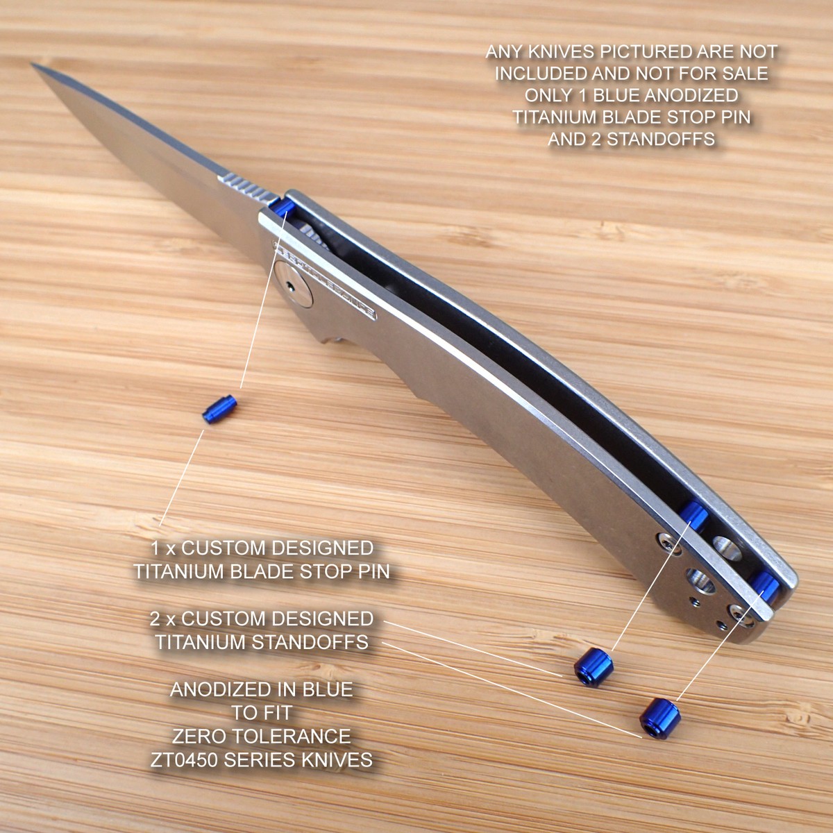 Zero Tolerance ZT0450G10 450 ZT Titanium Ti Blade Stop Pin