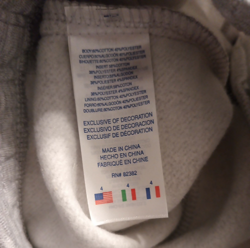 CHAMPION Fleece Joggers Boys Sz 4 Oxford Heather Gray - Picture 6 of 8