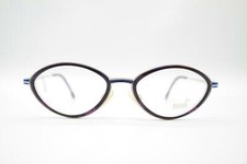 Vintage Metzler 5313 410 Silver Purple Blue Oval Glasses Frame NOS