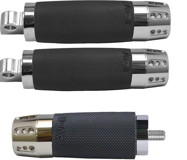 Chrome Gatlin Footpegs & Shift Peg by Avon 3 Piece Set Harley Dyna