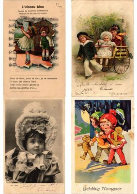 KINDERSPIELZEUG meist KÜNSTLER SIGNIERT 100 Vintage Postkarten (TEIL 20.) (L6152)