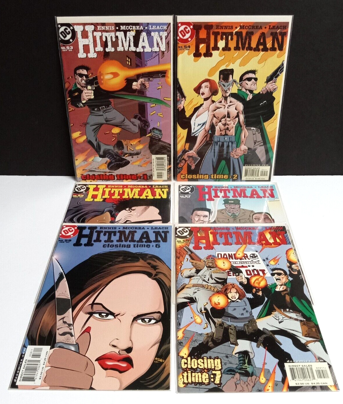 Hitman Garth Ennis #53-55 #57-59 Comic Book Lot 2001-02 NM DC Comics (6 Books)