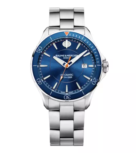 BAUME ET MERCIER CLIFTON CLUB BLUE DIAL AUTOMATIC WATCH 42 MM MOA10378 NEW