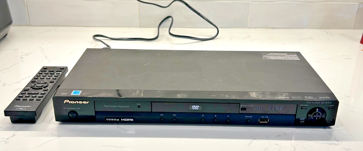 Pioneer DV-410V-K 1080p Upscaling DVD Player with Remote Tested