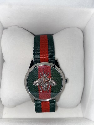 Gucci G-Timeless Unisex Adult Green/Red Watch - YA126487A
