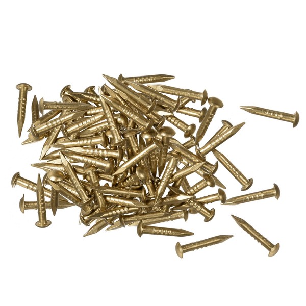 Kleine Winzige MessingnäGel 1,5X10Mm FüR Diy Dekorative Bilder Holzkisten 100Stk-image