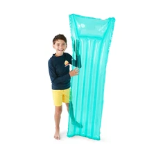 Inflatable Translucent Pool Air Bed Light Blue