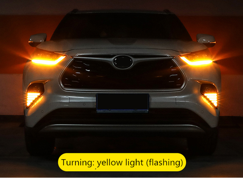 New LED Front Fog Daytime Running Light Turn Signal For Toyota Highlander 20-25 - Picture 4 of 12