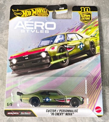 HOT WHEELS PREMIUM - 2026 AERO STYLES #5 CUSTOM/PERSONNALISE 1970 CHEVY NOVA