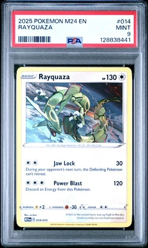 2025 POKEMON M24 EN-MCDONALD'S COLLECTION #014 RAYQUAZA PSA 9