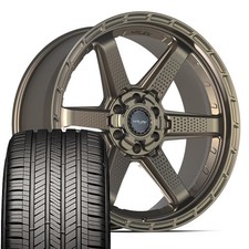 4ps63 Bronze 22x9 Wheels 28545r22 As Tires Set Fits Chevy Gmc Cadillac