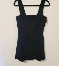 Victoria's Secret PINK Athletic Dress Black Large Ribbed Shorts Pockets NWT