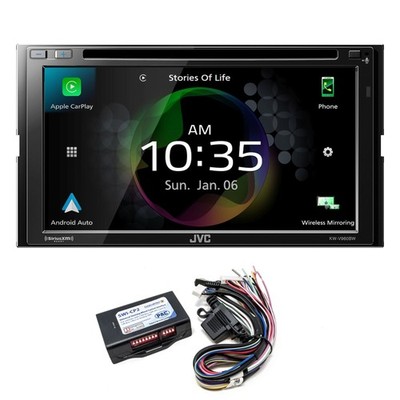 JVC KW-V960BW Car AV Receiver, Wireless CarPlay Android Auto, PAC SWI-CP2