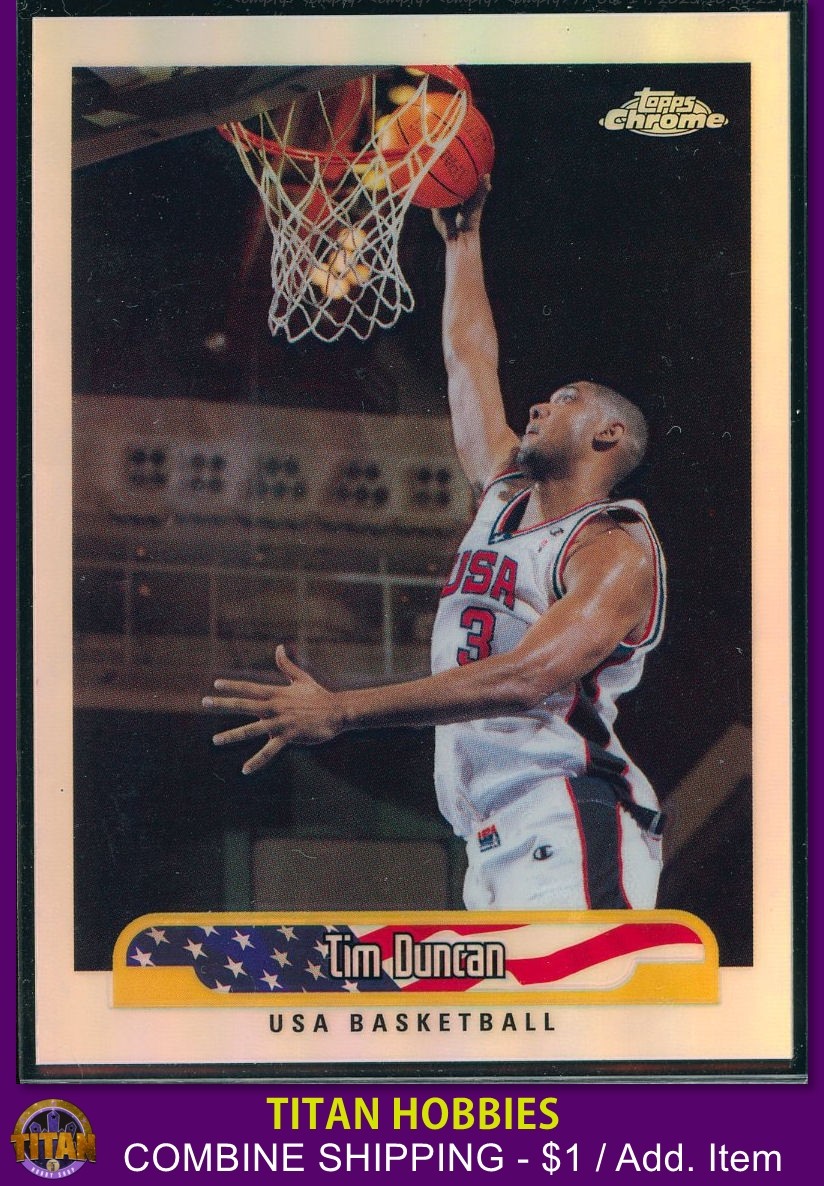 1999-00 Topps Chrome REFRACTOR #254 Tim Duncan Chrome REFRACTOR TEAM USA