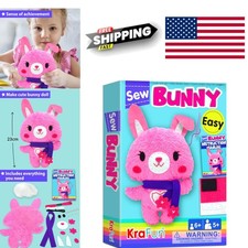 Beginner Sewing Kit for Kids Bunny Stuffed Animal Craft No Mess DIY Activity