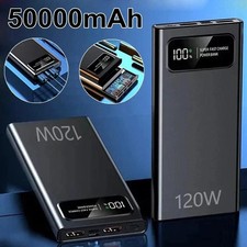 Banco de alimentación portátil de 50000 mAh carga rápida cargador de batería externo de respaldo USB