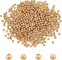 Gold Perlen 304 Edelstahl Runde Spacer Perlen 3Mm 1Mm Loch Schmuckherstellung