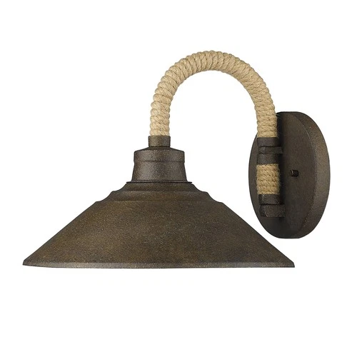Journey 9 3/4" High Dark Rust and Rope Wall Sconce - Picture 3 of 6