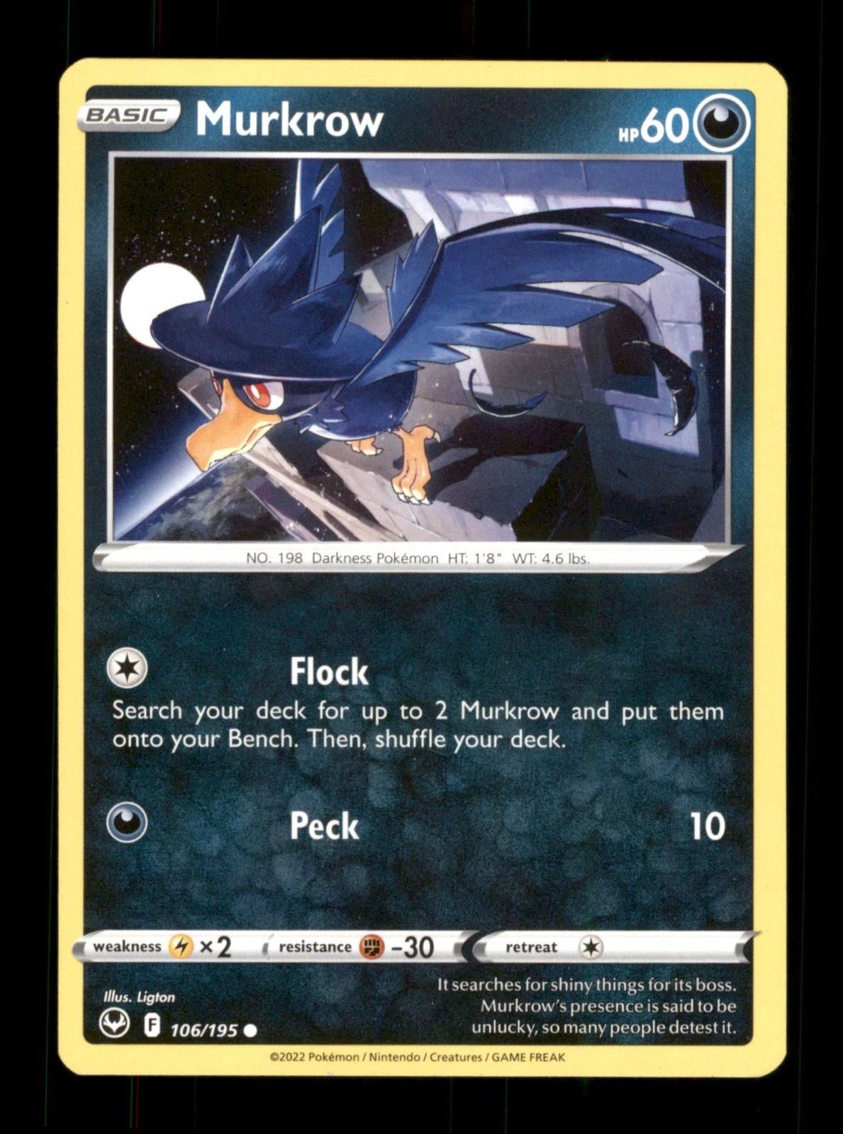 Murkrow 106/195 Non-Holo Nintendo  Pokemon Trading Card TCG 