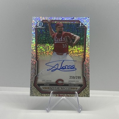 2020 Bowman Chrome Starlin Torres 1st Bowman Speckle Auto /299 CPA-ST Reds