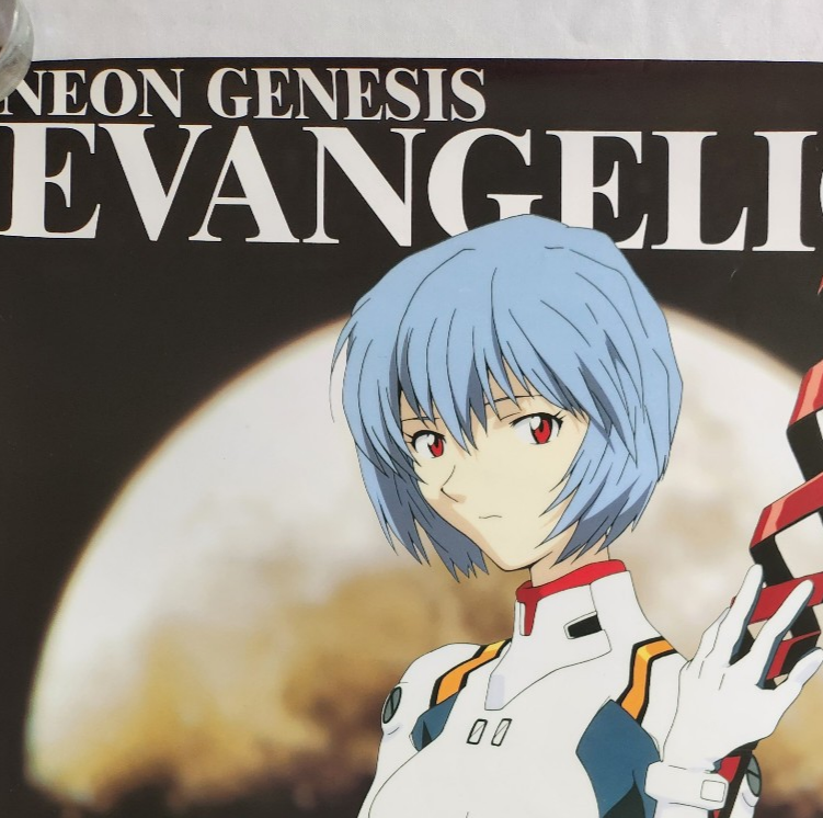 1990s SEGA Neon Genesis Evangelion B2 Poster Rei with Spear of