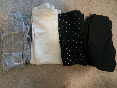 Lot Of 4, Old Navy Women's Pixie Pants, Size 4 And 6 Regular, Multi Color