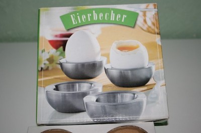 Vintage! TRI Kottmann GmbH, ''Die moderne Frau'', 4 x Eierbecher, 18/0 Edelstahl