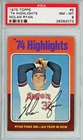 1975 Topps '74 Highlights Nolan Ryan baseball card, graded NM-MT 8, #5 HOF