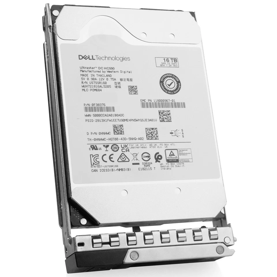 Dell 16TB 7.2K RPM SAS 12Gb/s CMR 512e 3.5in PowerEdge Enterprise HDD G16 CNXPV - Image 3 of 4